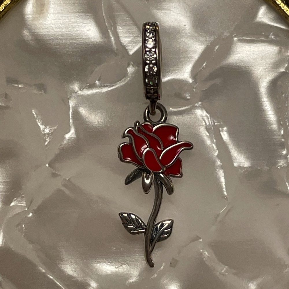 Bracelet Charm Red Rose